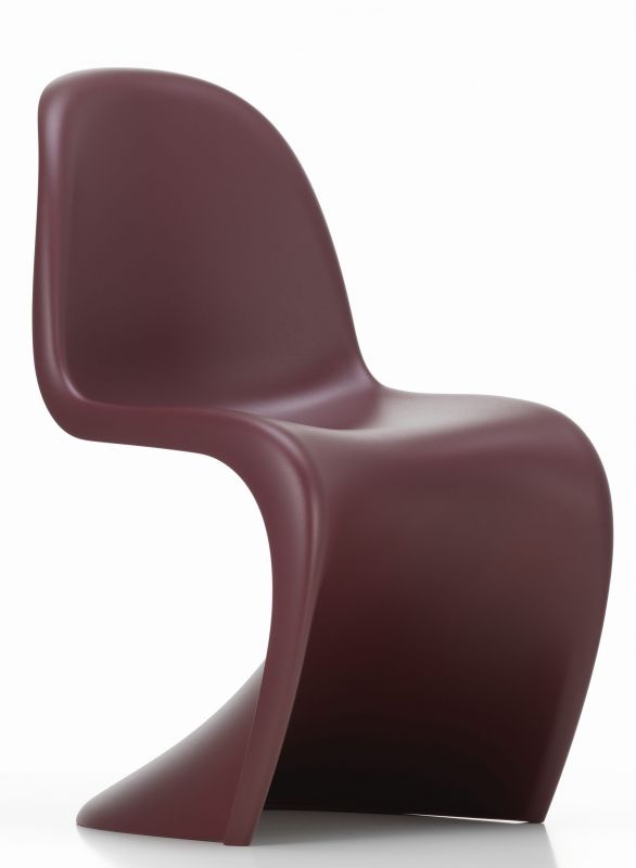 Panton Chair von Vitra in Bordeaux, neue Sitzhöhe. Designklassiker Kunststoffstuhl für Wohnen und Büro.